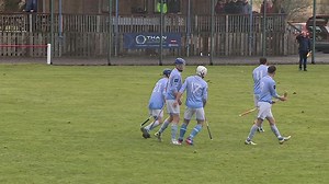 Gavin Mclauchlan scores to make it Kingussie Camanachd Club 0 Caberfeidh Shinty Club 2 on 18th March 2023 - Mowi Premiership #shinty | Camanachd Association