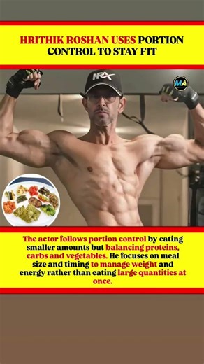 How Hrithik Roshan Achieved a Greek God Body With Portion Control #bollywood #actor#motivation#short