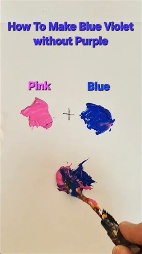 How To Make BlueViolet without Purple from just Pink and Blue #colormixing #paintmixing #blueviolet