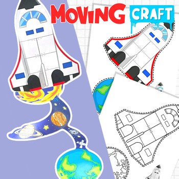 Space Shuttle Craft | Printable Spiral Space Activity for Kids