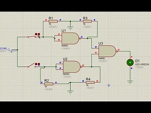 Designing OR Gate using NAND Gates - Gates Designing and Simulating Proteus