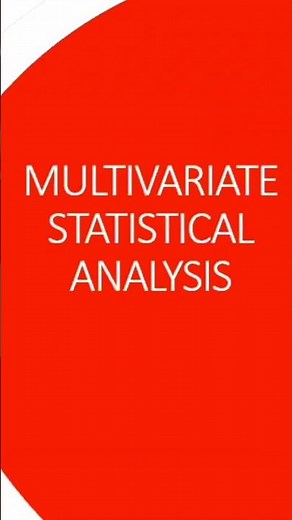 MULTIVARIATE STATISTICAL ANALYSIS⬆️⬆️DATA ANALYSIS✅📈📊