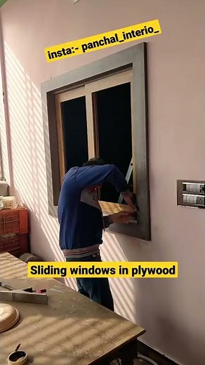 sliding windows in plywood