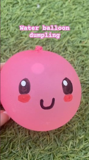 Make an easy water balloon viral squishy dumpling 💖 #dumplings #viral #squishy #balloon #crafts