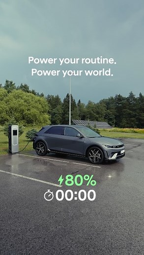 With IONIQ 5, 5 minutes are all that's needed. #Poweryourworld #IONIQ5 #Hyundai | Hyundai Europe