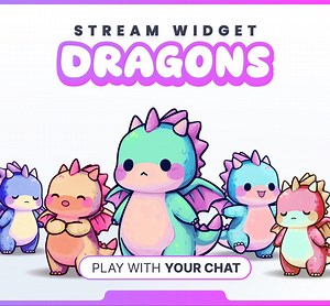 STREAM WIDGET - Dragons - Streamelement Widget - Work With Twitch and Youtube // Instant Download // Stream Games - Etsy