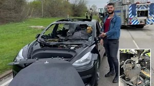 Model 3 Tesla bursts into flames from inside - but cause is still a mystery