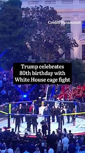 Trump, 80, Praises Iran Deal Ahead of South Lawn Cage-Fighting Event
