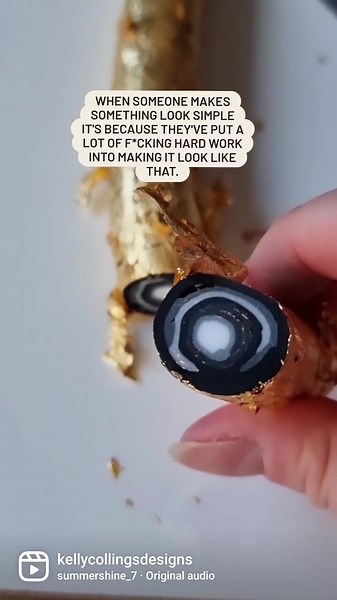 Hard work pays off ❤️#kellycollingsdesigns #polymerclayearrings #agategeodes