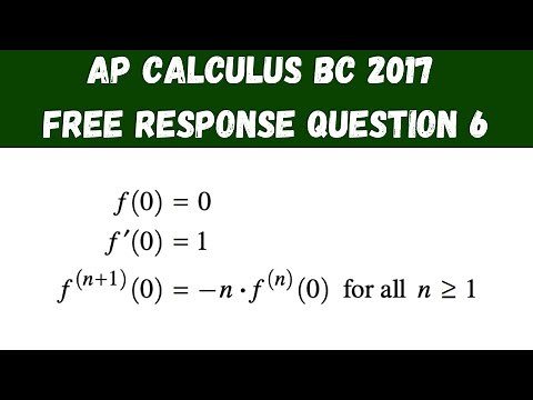 AP Calculus BC 2017 Free Response question 6
