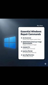 398 reactions · 118 shares | ️ Essential Windows Repair Commands –...