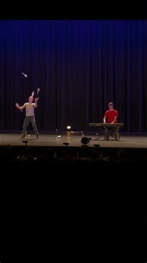 Dynamic Juggling and Piano Performance on Stage