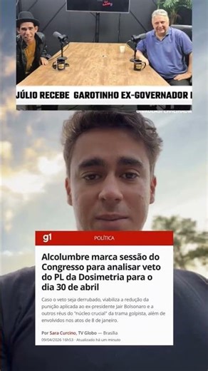 Nicolas comemora a decisão de Alcolumbre sobre dosemetria