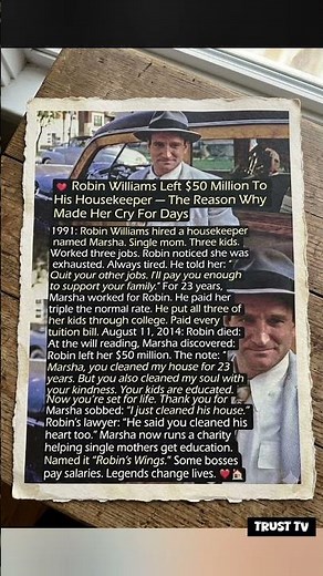 Did Robin Williams Leave $50 Million to His Housekeeper? Fact-Checking the Viral Story! 🎬💔​