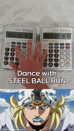 스틸 볼 런 계산기 커버 Dance with STEEL BALL RUN (Calculator Cover) #shorts