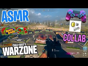 ASMR Gaming 😴 Call of Duty Warzone Collab Relaxing Gum Chewing 🎮🎧 Controller Sounds + Whispering 💤