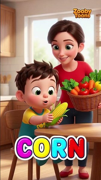 Mom Teaches Vegetable Names to Zooby 🥕🥦 | Learn Vegetables for Kids | Fun Learning Activity