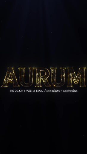 NEW: 20% Off until Apr 18. Aurum is a GPU-accelerated metallic effect plugin for After Effects, built on real PBR shading, HDRI environment reflection and Smart Edge detail detection. https://aescripts.com/aurum/ #aftereffects #aescripts