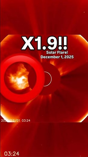 X1.9 SOLAR FLARE - December 1, 2025