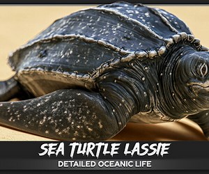 ArtStation - Sea Turtle - Lassie Reptile - Underwater Monster - Shell Creature - Low Poly Realistic 3D Model - #36 | Game Assets
