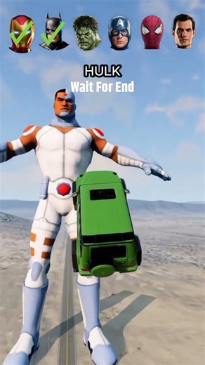 Superhero car vs cyborg #car #challenge #viral
