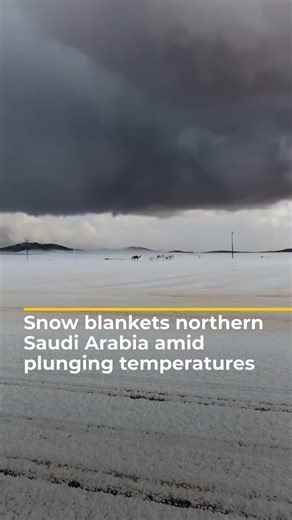 Videos show deserts and mountains blanketed with snow in Saudi Arabia’s Hail and Tabuk region, as a cold weather snap hits several cities. | Al Jazeera English
