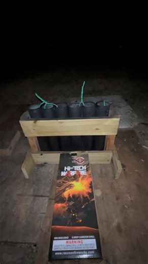 HI-Tech Warfare 4” Shell 🎇Raccoon🎇 #fireworks #shorts #canistershells