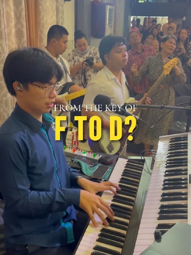 Key Transposition Idea: From F (Echo) to D (What A Beautiful Name) #musician #keyboardist #mjicangmusic #worship #church