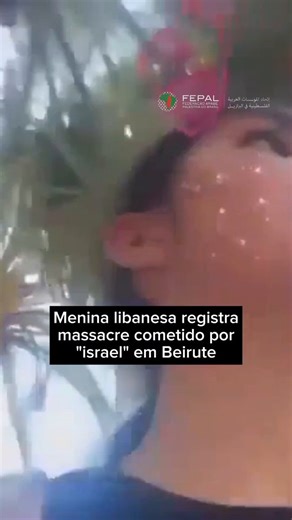 Enquanto gravava vídeo, menina libanesa documenta massacre cometido por "israel" no Líbano, com centenas de mortos e feridos, em blitz de bombardeios por todo o país logo após anúncio de "cessar-fogo".