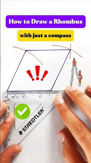 The Rhombus Secret 📐🤯 | with compass ✨