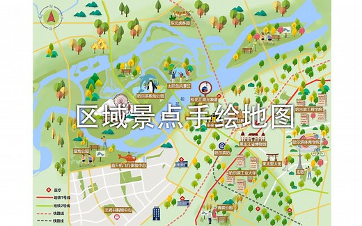手绘地图、景点地图、区域地图绘制演示视频