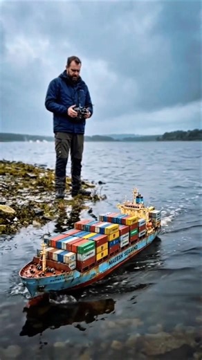 Amazing Container Ship & Boat in Action! 🚢💨
