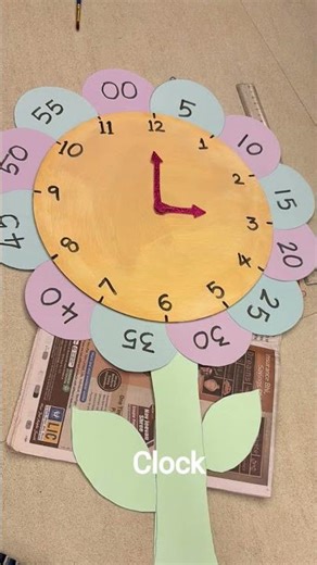 Clock from chart paper ... clock project