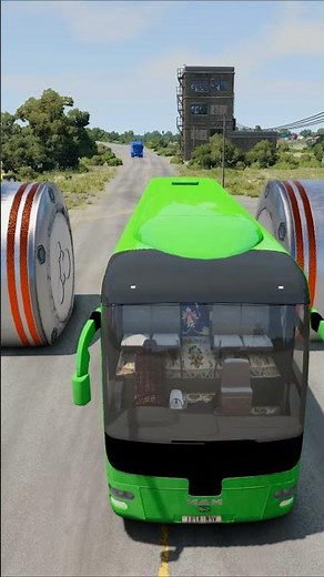 Colorful Truck & Bus vs Hydraulic Crush - BeamNG.Drive #beamngdrive