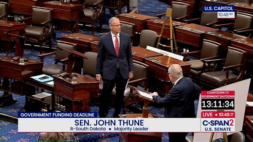 🚨WATCH: Senate Majority Leader John Thune dismantles Sen. Chuck Schumer's shutdown talking points in 30 seconds: | The Daily Signal