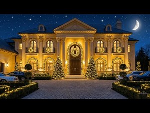 Touring a Christmas Mega Mansion with Royal Elegance and Timeless Decor