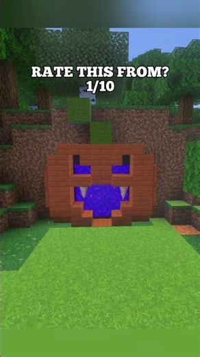 pumpkin nether portal design #minecraft #shorts