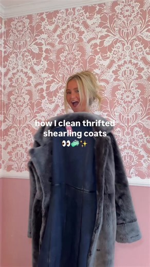 abby sullivan on Instagram: "Thrifted this reversible Overland shearling coat last week!!!! Still not over it 🙂‍↔️ Here’s exactly how I cleaned the shearling side without damaging it 🌟 Super simple to bring her back to life!! Should I show how I clean the suede side next? 👀🫶🏼 #thrifted #thriftfinds #thrifter #thriftfashion #howtoclean #cleaning"
