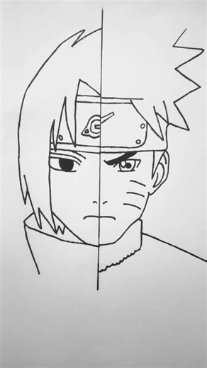Sasuke vs Naruto Drawing #anime #art #naruto #narutoshippuden #goku #dragonball #phonk #phonkmusic