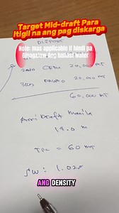 837K views · 17K reactions | Target Mid-Draft para Itigil ang pag diskarga kung na reached na total cargo na e discharge.#fypシ゚viralシfypシ゚ #reelsviralシ #highlightseveryonefollowers #starsenderseverywhere #fpyシviral #marinongmanlalayag #seamanslifeonboard #SeafarersJourney #SeamanOnline #seamanph #SEAMAN | Captain Bing | Facebook