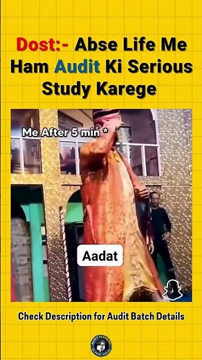 Audit Serious Study Me After 5 Minutes 😂 | CA Student Meme #shorts #repost