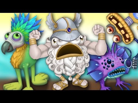 New Mimic and Wubbox + Epic Spurrit and Phangler on Fire Oasis! (My Singing Monsters)