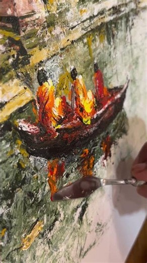 Acrylic Knife Painting | knife painting for beginners