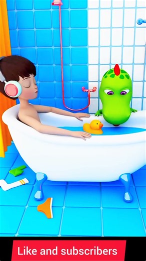 Why Is Rexi Hiding in the Bathtub? 😂🛁 | Funny 3D Animation #shorts