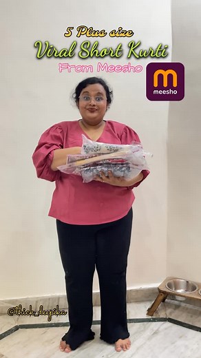 Deepika Sanjay Tambekar | Plus Size Fashion Creator ♥️✨ on Instagram: "✨ Viral Short Kurtis for Plus Size ✨ Curvy queens, your fashion dreams just came true! 💃 I found the viral short kurtis from Meesho, stylish & comfy – and guess what? They go up to Size 7XL 😍 and are all under ₹500 only 🛍️ Perfect for college, office, or daily wear, these kurtis are a total game-changer for plus size fashion in India. 🌸 Budget-friendly | Trendy | Size Inclusive 🌸 👉 Comment “Kurti” below and I’ll DM you
