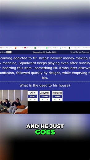 Spongebob Jeopardy: Old vs New Episodes & Hilarious Krabs Moment! #shorts