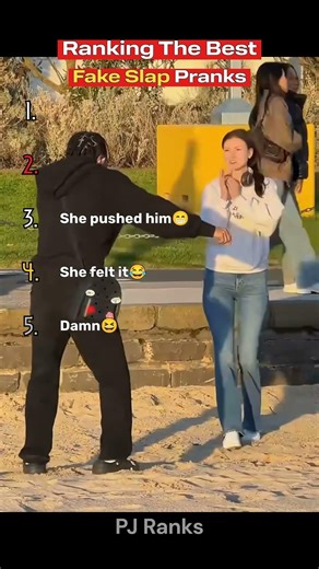 TOP Fake Slap Pranks 😂 (RANKED)|| PJ Ranks #shortsfeed #shorts #ai #ranking #prank #funny #fun #new