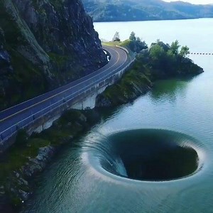 In the middle of the Monticello Dam in Lake Berryessa, Northern California, there's a massive drain hole. It's called the Morning Glory Spillway, but has also earned the affectionate nickname "The Glory Hole." At 22 meters in diameter, the hole sucks in water from the dam to prevent flooding at a rate of 1,300 cubic meters per second when it reaches capacity, according to Atlas Obscura. The water is carried through a large concrete pipe and emptied about 210 meters away. Follow us!: Engineering 