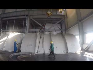 Turbine assembly - Lifting up the Upper outer casing of the LP turbine