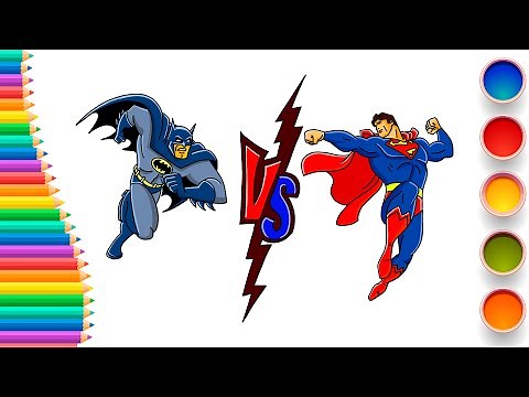 How to Draw Superman vs Batman for Beginners